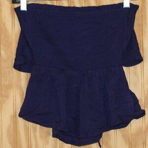 NWT ILLA ILLA Blue Off-Shoulder Top - Size S - 100% Rayon